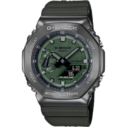 卡西欧（CASIO）礼物推荐经典潮流时尚街头运动手表农家橡树八角金属表壳腕表男 【保税直邮】GM-2100B-3A绿盘