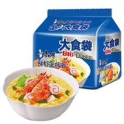 限移动端、京东百亿补贴：康师傅 大食袋 鲜虾鱼板面 5袋