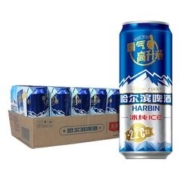 京东PLUS：哈尔滨啤酒 哈尔滨牌小麦啤酒 清冽醇爽 冰纯啤酒 500ml*18听