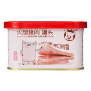 小猪呵呵 火腿猪肉罐头午餐肉198g  即食速食午餐肉早餐涮火锅户外