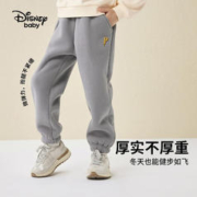 Disney 迪士尼 儿童双面绒加绒加厚长裤