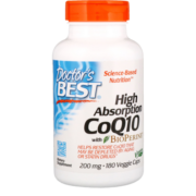 Doctor's Best 高吸收辅酶Q10素食胶囊 保护心脏延缓衰老辅助心脏健康 200毫克 180粒