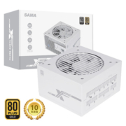 先马（SAMA）XF850W 机箱电脑电源台式机 全模组/金牌认证/一键启停/双CPU供电/支持4090显卡/白色电源850W