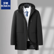 ROMON 罗蒙 白鹅绒羽绒服男冬季商务可脱卸内胆外套一衣三穿23035