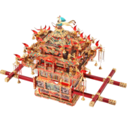 拼酷花轿3d立体金属拼图diy手工拼装模型十里红妆国潮婚庆结婚礼物 龙凤呈祥-花轿