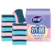 妙潔 妙洁 抗菌海绵百洁布 10片装 抑菌率99%清洁洗碗巾抹布易吸水厨房家用