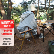 NatureHike挪客户外折叠椅 露营椅子克米特椅折叠野餐椅露营凳子 卡其色（小号）