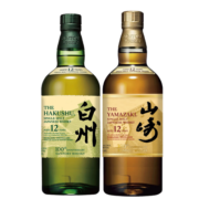 三得利洋酒日威100周年限量款套装山崎12年700ML+白州12年700ML单一麦芽日本威士忌4068元 (券后省30)