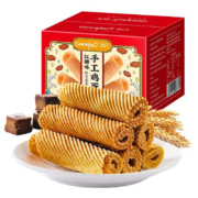 comefun 鸡蛋酥红糖味整盒手工鸡蛋卷独立包装 休闲零食糕点饼干 200g/箱