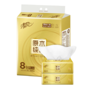 需首购礼金:清风 抽纸原木金装加厚系列 8包