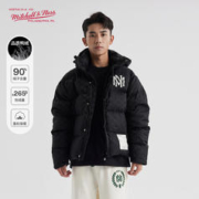 Mitchell&Ness 冬季男女提花连帽外套休闲短款上衣运动羽绒服