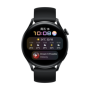 华为HUAWEI WATCH 3 活力款 黑色氟橡胶表带 46mm表盘 华为手表 运动智能表 eSIM独立通话 鸿蒙系统 体温检测