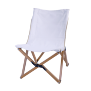梦花园Fantasy Garden户外实木折叠椅便携式帆布休闲椅野营写生自驾北欧复古凳子 典雅黑