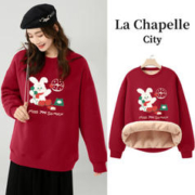La Chapelle City 拉夏贝尔 圣诞系列 加绒加厚外套 上衣女