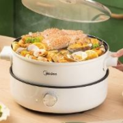 美的（Midea）多功能电火锅 5L一机多用不粘锅 MC-HGE28T71（分体式）