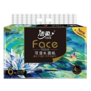 C&S 洁柔 抽纸 油画Face加厚4层100抽面巾纸*6包 触感柔软 可湿水