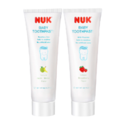 NUK德国进口儿童牙膏清甜水果味 新生儿水果牙膏 【低氟】草莓味2只（2岁以上） 儿童牙膏