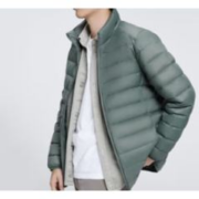 京东京造 air+零压羽绒 轻薄羽绒服男外套冬立领白鸭绒