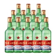88VIP会员：红星 绿瓶 1680 二锅头 56%vol 清香型白酒 500ml*12瓶