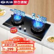 限移动端：SINGFUN 先锋 燃气灶5.2kW大火力 玻璃九头鸳鸯家用嵌入式台式两用双灶 燃气灶具XF-R02（天然气）
