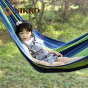 日高（NIKKO） 帆布吊床 户外秋千露营防侧翻成人睡觉 蓝色【常规款】