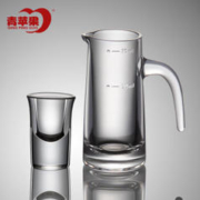 青苹果 白酒具白酒杯套装家用玻璃分酒器小号一口杯中式白酒酒盅 一壶一杯