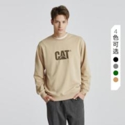 CAT 卡特彼勒 秋冬款23年新款男女户外休闲logo印花保棉感长袖卫衣