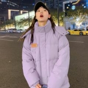 TONLION 唐狮 2023冬季新款女棉服韩系穿搭短款宽松派克服外套长款面包棉衣