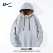 Warrior 回力 2023年冬季男款重磅加绒宽松潮牌连帽卫衣 多色