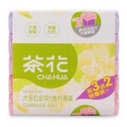 CHAHUA 茶花 垃圾袋中大号加厚100只50*60cm家用厨房清洁袋平口收纳袋