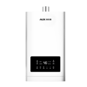 奥克斯（AUX）燃气热水器精准恒温强排式速热洗澡家用燃气智能变升水气双调多重安全防护 16升天然气|变频恒温|智能变升|装阳台厨房