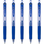 三菱（Uni）UMN-138按动中性笔0.38mm财务办公考试笔(替芯UMR-83)蓝色5支装