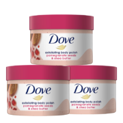PLUS会员:多芬（Dove）石榴籽乳木果身体磨砂膏298g*3盒