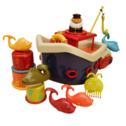 比乐（B.） B.Toys宝宝戏水玩具 儿童洗澡沐浴划水会游泳动物款式玩具礼物 海盗船套装