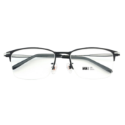 汉（Han Dynasty）纯钛超轻近视眼镜框男款防辐射光学镜架 49370 黑色 配1.60防蓝光镜片200-600度