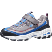 Skechers斯凯奇童鞋女童棉鞋冬季保暖儿童运动鞋男童加绒熊猫鞋664062L 黑色/蓝色/BKBL 27.5码