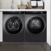 PLUS会员：Haier 海尔 XQG100-BD14376LU1+HGY100-F376U1 热泵式洗烘套装 极夜灰