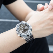 卡西欧casio手表G-SHOCK冰韧系列破冰行动透明灰防水运动男表 GA-700SK-1A