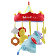 费雪(Fisher-Price)婴儿玩具床铃 床头发条旋转音乐挂饰 新生儿礼盒 毛绒安抚床铃