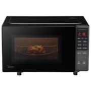 美的（Midea） 微波炉家用 800W平板速热 智能菜单 智能变频 微波杀菌 PM20M3 20L 黑色