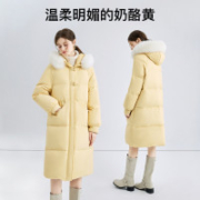 需首单：秋水伊人 国风狐狸毛领 中长款羽绒服