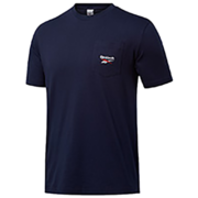 Reebok锐步官方情侣款TEE纯色休闲基础LOGO款舒适圆领经典短袖T恤 FT7373_藏青色 A/L