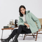 BURLEMON 新款户外防风防水冲锋衣秋冬加绒一体外套男女二合一保暖登山服