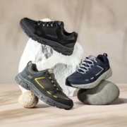 SKECHERS 斯凯奇 秋冬季男鞋户外越野山系休闲鞋