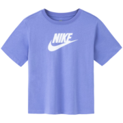 NIKE 耐克小童装女童短袖T恤2023夏季新款儿童休闲短T上衣 浅紫 130/64(7)