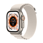 Apple Watch Ultra 智能手表GPS+蜂窝款 49毫米 钛金属表壳星光色高山回环式表带小号eSIM健康手表MQFA3CH/A