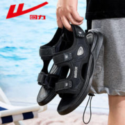 WARRIOR 回力 凉鞋男款2023夏季新款运动沙滩鞋防滑拖鞋软底休闲男鞋子外穿