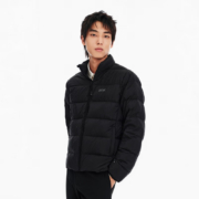 JACK&JONES 杰克琼斯 冬季潮流宽松鹅绒防泼水外套羽绒服 黑色-E40