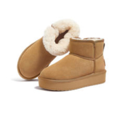 CAMEL 骆驼 女鞋2023冬季新款保暖雪地靴短靴百搭女靴