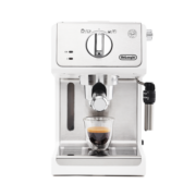 德龙（Delonghi）咖啡机 趣享系列半自动咖啡机 意式浓缩家用泵压式 可调节奶泡 ECP35.31.W 白色